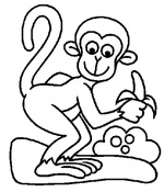 Ausmalbilder Affe 3