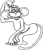 Ausmalbilder Affe 5