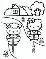 Ausmalbilder Hello Kitty 1