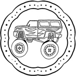 Ausmalbilder Mandala Auto 2